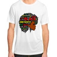 Juneteenth Melanin Black Women Natural Hair Afro Word Art 8019 Adult ChromaSoft Performance T-Shirt