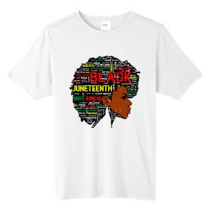 Juneteenth Melanin Black Women Natural Hair Afro Word Art 8019 Tall Fusion ChromaSoft Performance T-Shirt