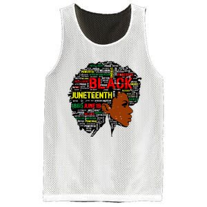 Juneteenth Melanin Black Women Natural Hair Afro Word Art 8019 Mesh Reversible Basketball Jersey Tank