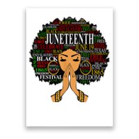 Juneteenth Melanin Black Women Natural Hair Afro Word Art Poster