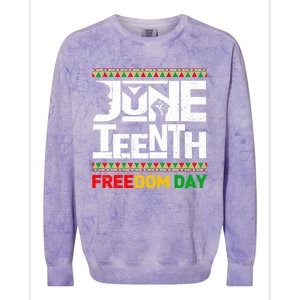 Juneteenth Melanin Black History Month Freedom Day African Gift Colorblast Crewneck Sweatshirt