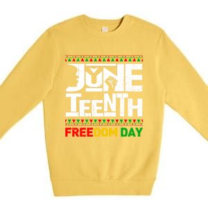 Juneteenth Melanin Black History Month Freedom Day African Gift Premium Crewneck Sweatshirt