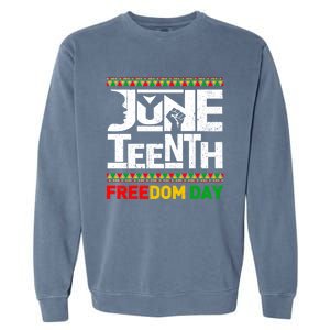 Juneteenth Melanin Black History Month Freedom Day African Gift Garment-Dyed Sweatshirt