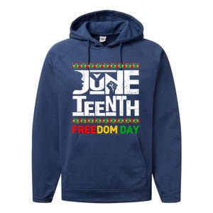 Juneteenth Melanin Black History Month Freedom Day African Gift Performance Fleece Hoodie