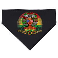 Juneteenth Melanin Black Women Natural Hair Afro Word Art Gift African Pride USA-Made Doggie Bandana