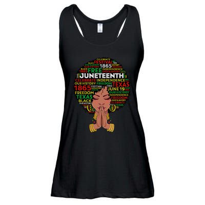 Juneteenth Melanin Black  Natural Hair Afro Queen Ladies Essential Flowy Tank