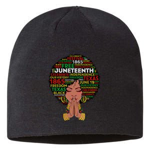 Juneteenth Melanin Black  Natural Hair Afro Queen Sustainable Beanie