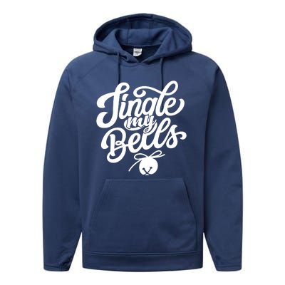 Jingle My Bells Funny Christmas Holiday Performance Fleece Hoodie