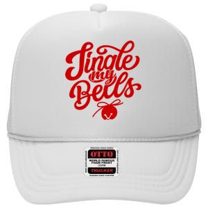 Jingle My Bells Funny Christmas Holiday High Crown Mesh Back Trucker Hat