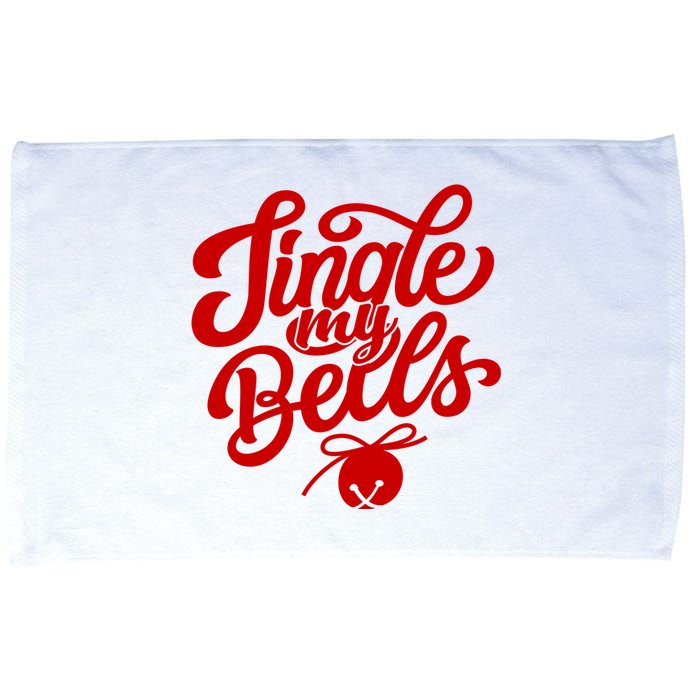 Jingle My Bells Funny Christmas Holiday Microfiber Hand Towel