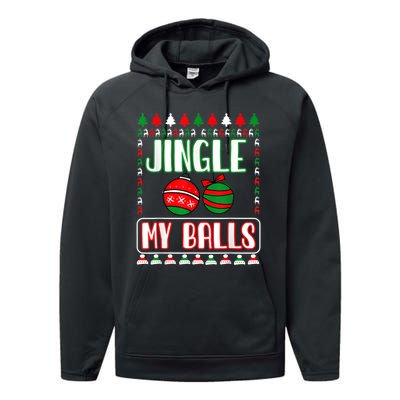 Jingle My Balls - Funny Christmas Holidays Xmas Performance Fleece Hoodie