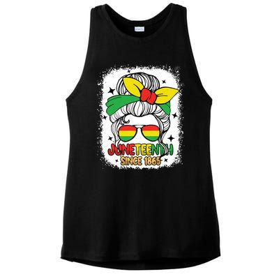 Juneteenth Melanin Black Natural Hair Afro Freedom Day Gift Ladies PosiCharge Tri-Blend Wicking Tank