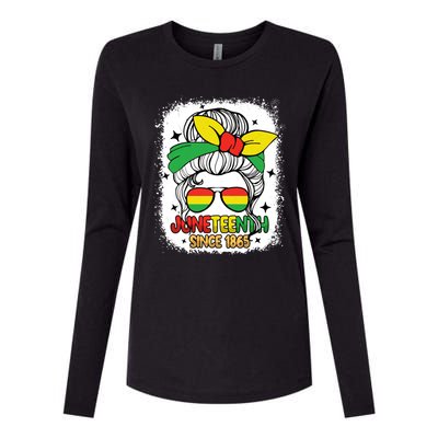 Juneteenth Melanin Black Natural Hair Afro Freedom Day Gift Womens Cotton Relaxed Long Sleeve T-Shirt