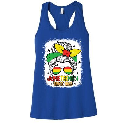 Juneteenth Melanin Black Natural Hair Afro Freedom Day Gift Women's Racerback Tank