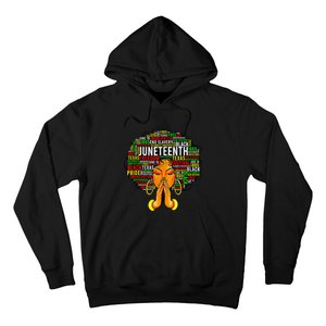 Juneteenth Melanin Black Wo Natural Hair Afro Hoodie