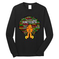 Juneteenth Melanin Black Wo Natural Hair Afro Long Sleeve Shirt