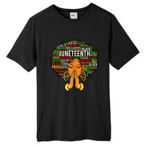 Juneteenth Melanin Black Wo Natural Hair Afro Tall Fusion ChromaSoft Performance T-Shirt