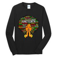 Juneteenth Melanin Black Wo Natural Hair Afro Tall Long Sleeve T-Shirt