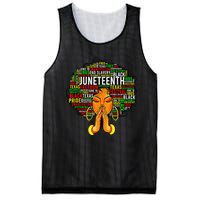 Juneteenth Melanin Black Wo Natural Hair Afro Mesh Reversible Basketball Jersey Tank