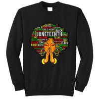 Juneteenth Melanin Black Wo Natural Hair Afro Tall Sweatshirt