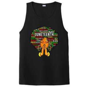 Juneteenth Melanin Black Wo Natural Hair Afro PosiCharge Competitor Tank