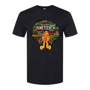 Juneteenth Melanin Black Wo Natural Hair Afro Softstyle CVC T-Shirt