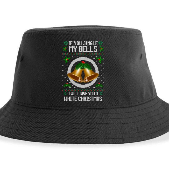 Jingle My Bells I Will Give You A White Christmas Xmas Sustainable Bucket Hat