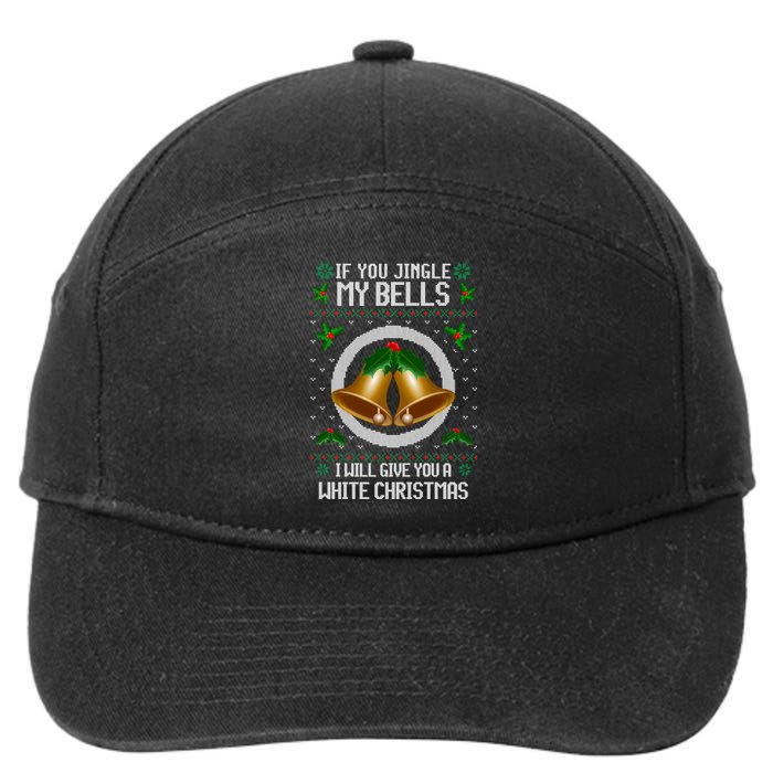 Jingle My Bells I Will Give You A White Christmas Xmas 7-Panel Snapback Hat