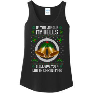 Jingle My Bells I Will Give You A White Christmas Xmas Ladies Essential Tank