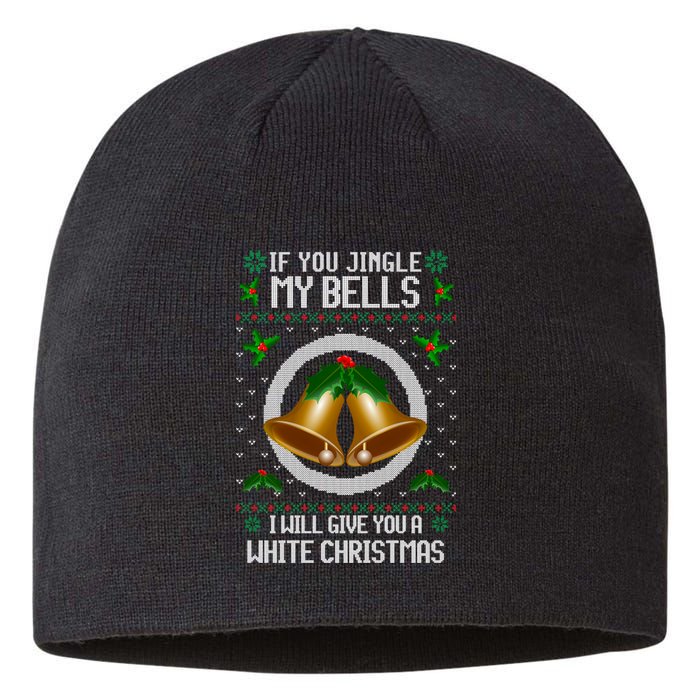 Jingle My Bells I Will Give You A White Christmas Xmas Sustainable Beanie