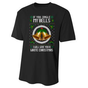 Jingle My Bells I Will Give You A White Christmas Xmas Performance Sprint T-Shirt