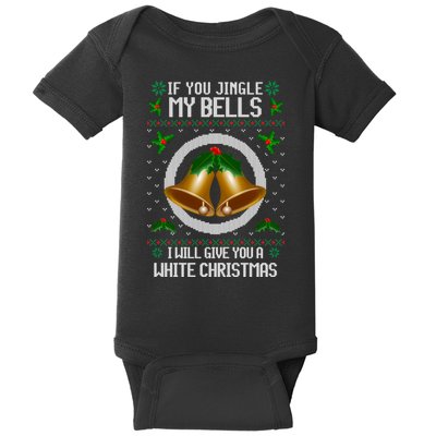 Jingle My Bells I Will Give You A White Christmas Xmas Baby Bodysuit