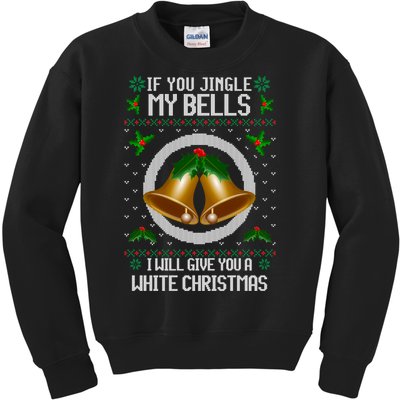 Jingle My Bells I Will Give You A White Christmas Xmas Kids Sweatshirt