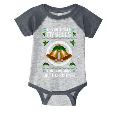 Jingle My Bells I Will Give You A White Christmas Xmas Infant Baby Jersey Bodysuit