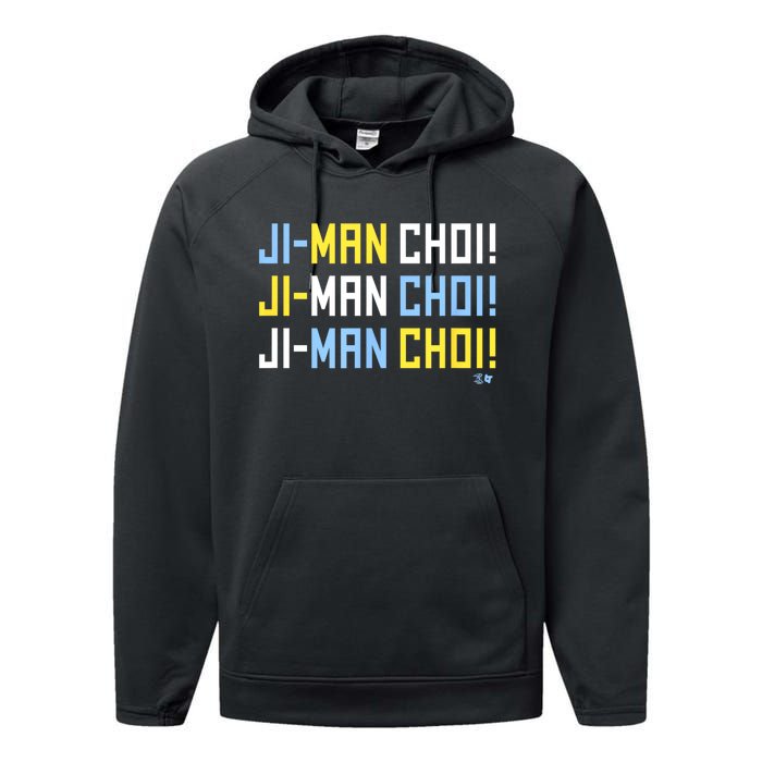 Ji Man Choi Jiman Choi Chant Tampa Bay Baseball Performance Fleece Hoodie