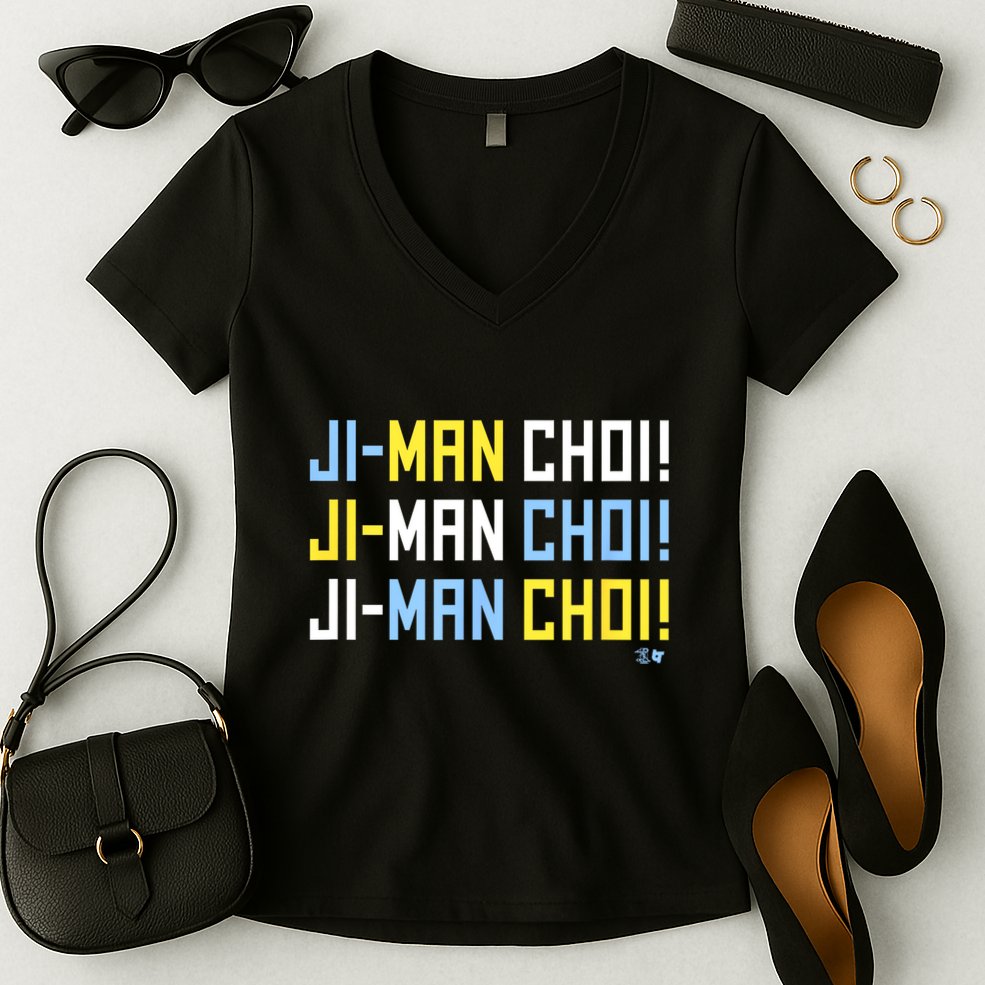 Ji Man Choi Jiman Choi Chant Tampa Bay Baseball Women's V-Neck T-Shirt