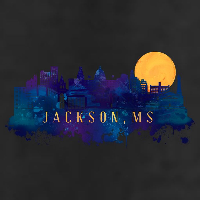 Jackson Mississippi City 7 Panel Mesh Trucker Snapback Hat