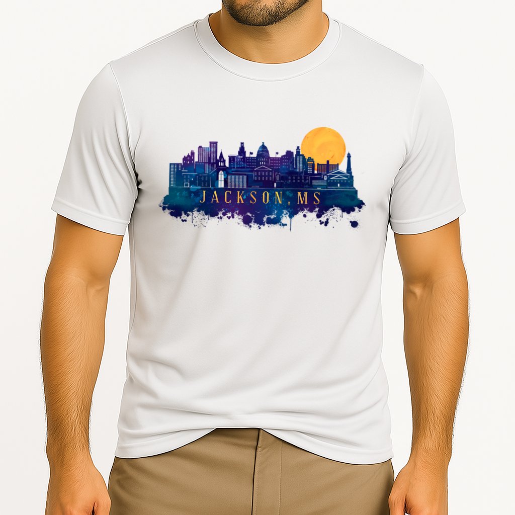 Jackson Mississippi City Cooling Performance Crew T-Shirt
