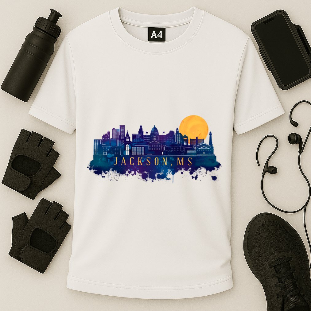 Jackson Mississippi City Cooling Performance Crew T-Shirt