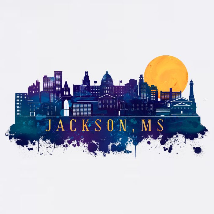 Jackson Mississippi City Cooling Performance Crew T-Shirt
