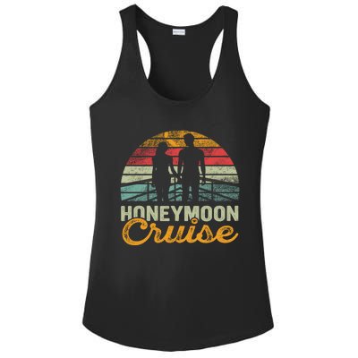 Just Married Couples Matching Honeymoon Cruise Gift Ladies PosiCharge Competitor Racerback Tank