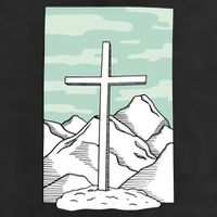 Jesus Mountain Cross Cool Comfort Performance Bucket Hat