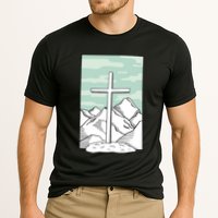 Jesus Mountain Cross Cooling Performance Crew T-Shirt