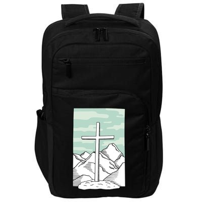 Jesus Mountain Cross Impact Tech Backpack