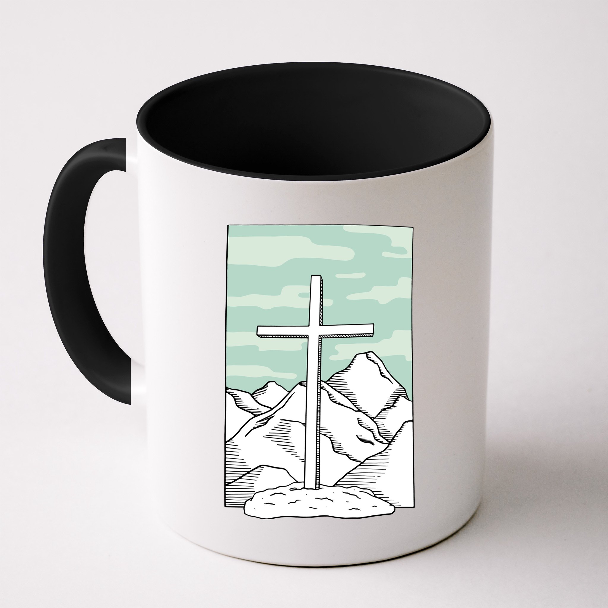 Jesus Mountain Cross Mug