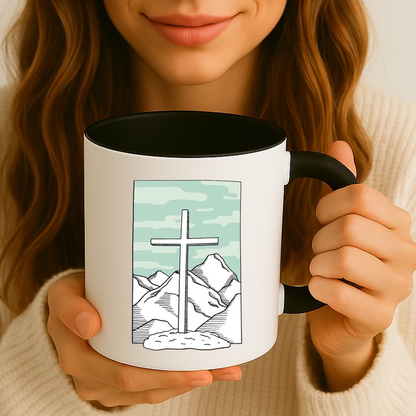 Jesus Mountain Cross Mug