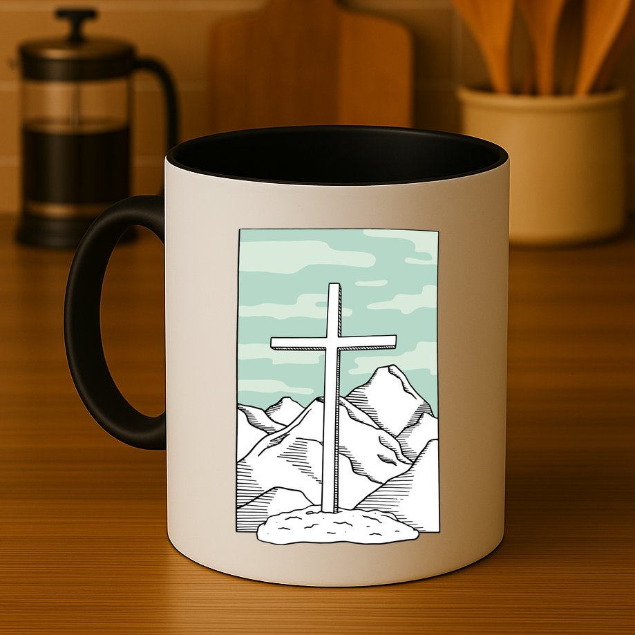 Jesus Mountain Cross Mug