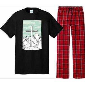 Jesus Mountain Cross Pajama Set