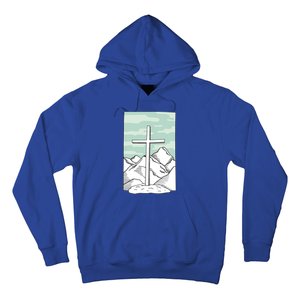 Jesus Mountain Cross Hoodie