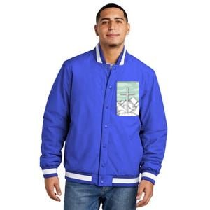 Jesus Mountain Cross Insulated Varsity Jacket